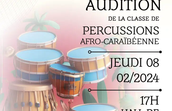 Audition PERCUSSIONS AFRO-CARAÏBENNE